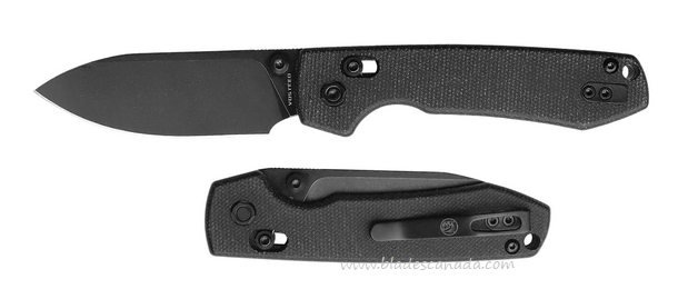 Vosteed Raccoon Folding Knife, 14C28N Black, Micarta Black, RCCB32VPMH