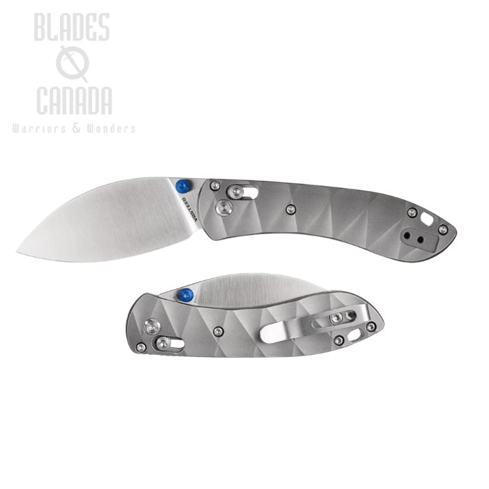Vosteed Mini Nightshade Shilin Cutter Crossbarlock Folding Knife, S35VN Satin, Titanium, A0217