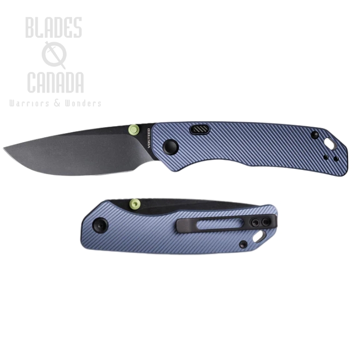 Vosteed Marten Top Liner Lock Folding Knife, 154CM Black SW, Aluminum Purple, A1603