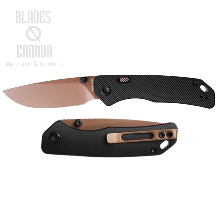Vosteed Marten Top Liner Lock Folding Knife, 154CM Copper, Aluminum Black, A1605