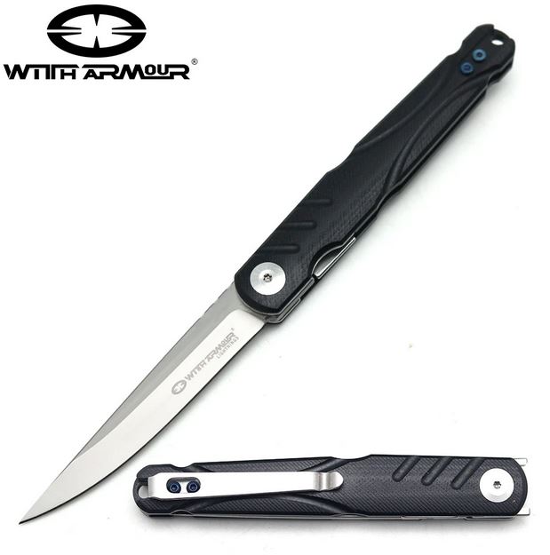 WithArmour Stark Folding Knife, D2 Steel, G10 Black, WAR094BKG - Click Image to Close