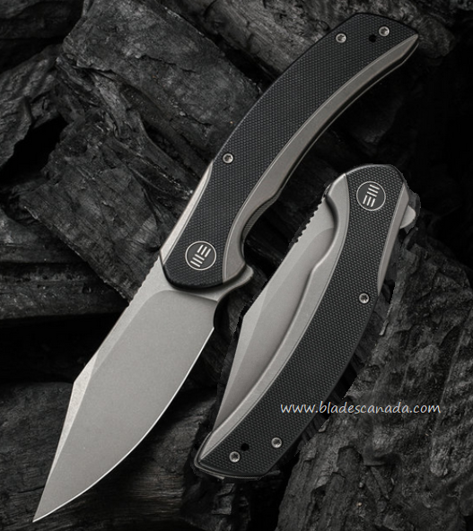 WE Knife Snick Flipper Framelock Knife, CPM 20CV, Titanium Grey, WE19022F-1