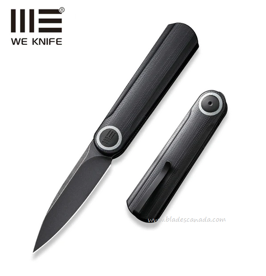 WE Knife Eidolon Flipper Folding Knife, CPM 20CV Drop Point, G10 Black, 19074A-D