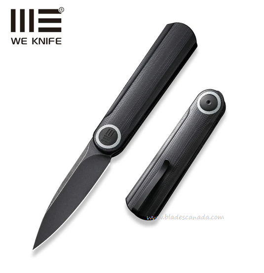 WE Knife Eidolon Flipper Folding Knife, CPM 20CV Drop Point, G10 Black, WE19074A-D