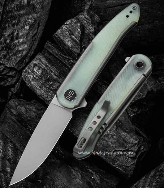 WE Smooth Sentinel Flipper Framelock Knife, CPM 20CV, Titanium/G10, WE20043-2
