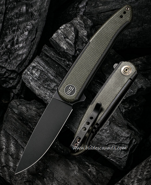 WE Knife Smooth Sentinel Flipper Framelock Knife, CPM 20CV, Titanium/Micarta, 20043-4