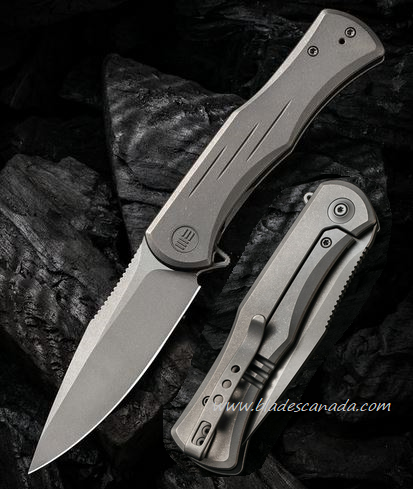 WE Knife Primoris Flipper Framelock Knife, CPM 20CV, Titanium, 20047A-1