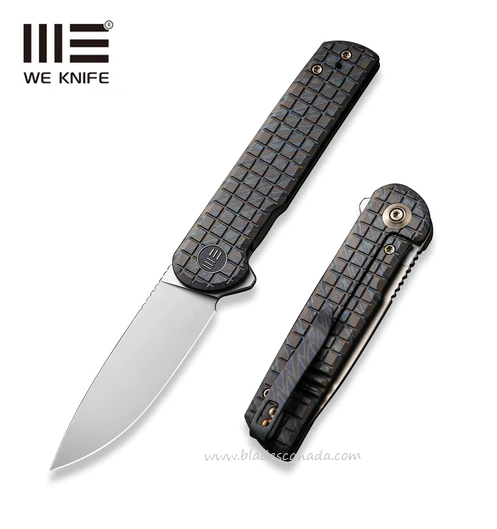 WE Knife Charith Flipper Framelock Knife, Ltd Edition, CPM 20CV, Titanium Frag, 20056B-2