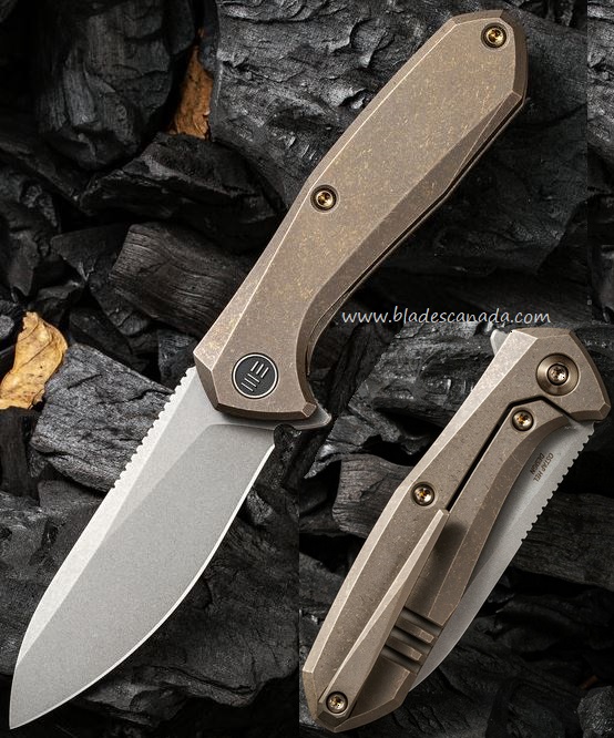 WE Knife Mote Flipper Framelock Knife, CPM S35VN, Titanium, WE2005A