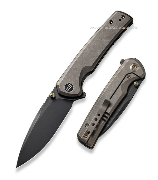 WE Knife Subjugator Flipper Framelock Knife, CPM 20CV, Titanium Bronze, 21014C-4 - Click Image to Close