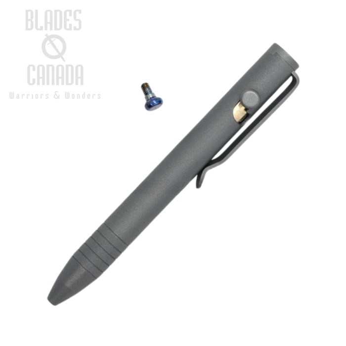 (image for) Big Idea Design Mini Bolt Action Pen, Titanium Stonewashed, 007582