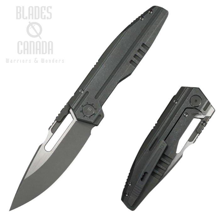 (image for) WE Knife Reveille Framelock Folding Knife, Limited Edition, M390 Two-Tone, Titanium Olive Grey, WE23057-2