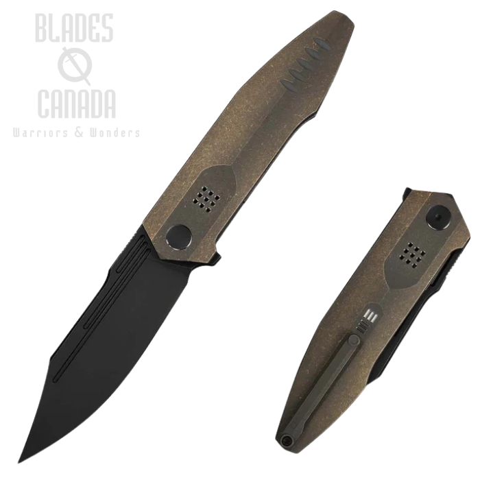 (image for) WE Knife Flight Line Flipper Folding Knife, Limited Edition, M390 Black SW, Titanium Bronze, WE23089-2
