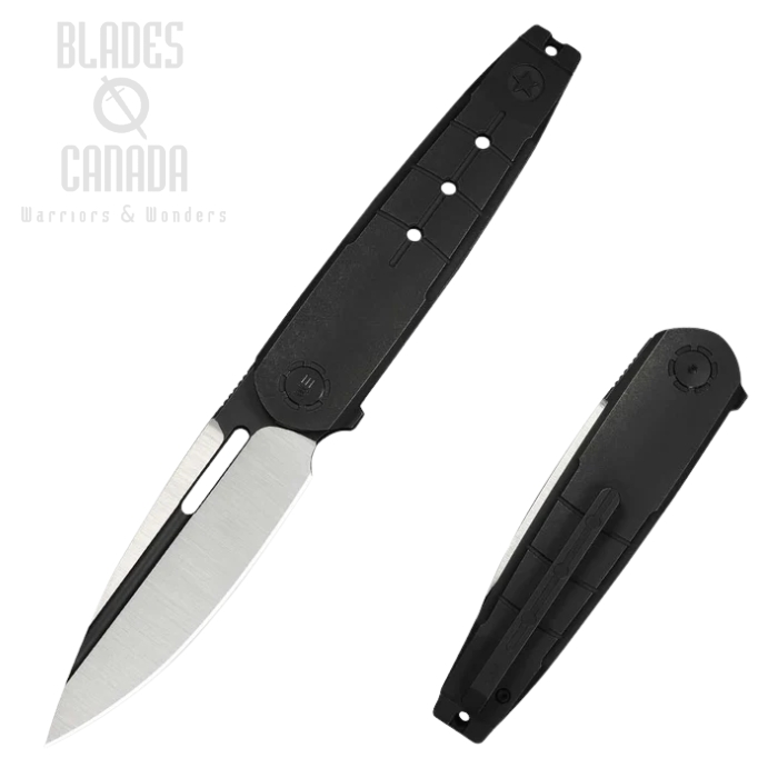 (image for) WE Knife Hull Flipper Folding Knife, Limited Edition, M390 Satin, Titanium Black, WE24046-1