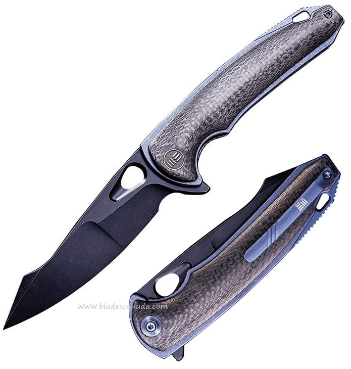 WE Knife Yucha Flipper Folding Knife, S35VN, Titanium Blue, 810B