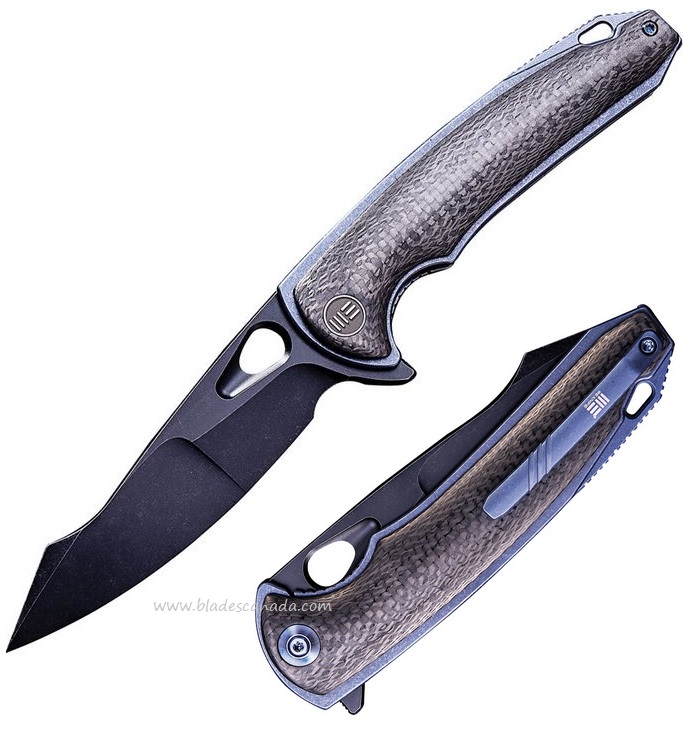 WE Knife Yucha Flipper Folding Knife, S35VN, Titanium Blue, WE810B