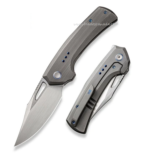 WE Knife Nefaris Flipper Framelock Knife, Ltd Edition, CPM 20CV, Titanium Gray, 22040D-1