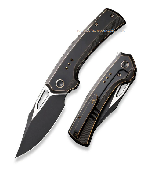 WE Knife Nefaris Flipper Framelock Knife, Ltd Edition, CPM 20CV Black SW, Titanium Black, 22040D-3