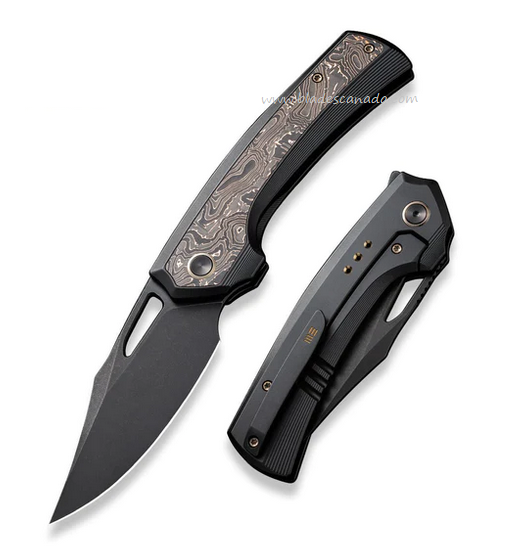 WE Knife Nefaris Flipper Framelock Knife, Ltd Edition, CPM 20CV Black SW, Titanium Black, 22040F-1
