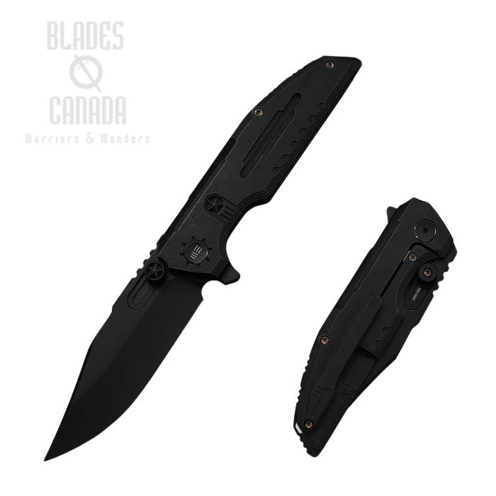 (image for) (PRE-PURCHASE) WE Knife Muster Flipper Framelock Knife, M390 Black SW, Titanium Black, WE23058-1