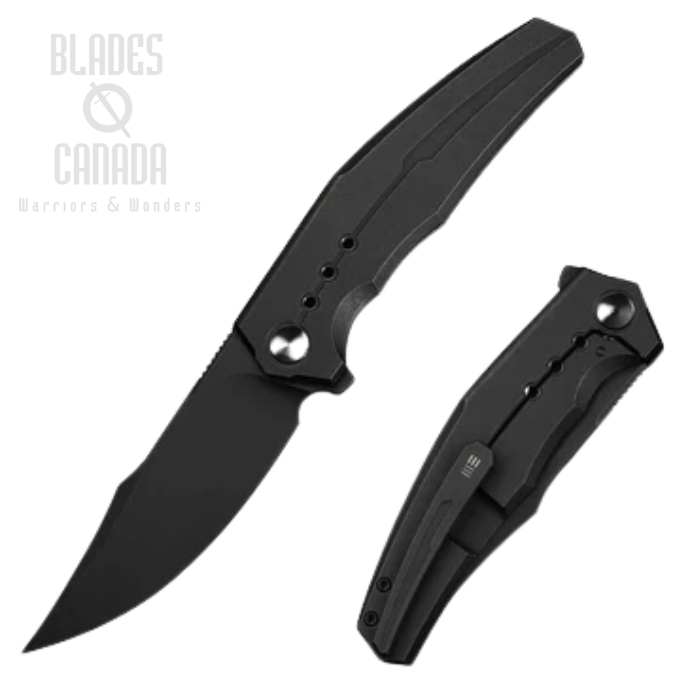 WE Knife Kyklos Flipper Framelock Knife, M390 Black SW, Titanium Black, WE23086-1 WE Knife Kyklos Flipper Framelock Knife, M390 Black SW, Titanium Black, WE23086-1
