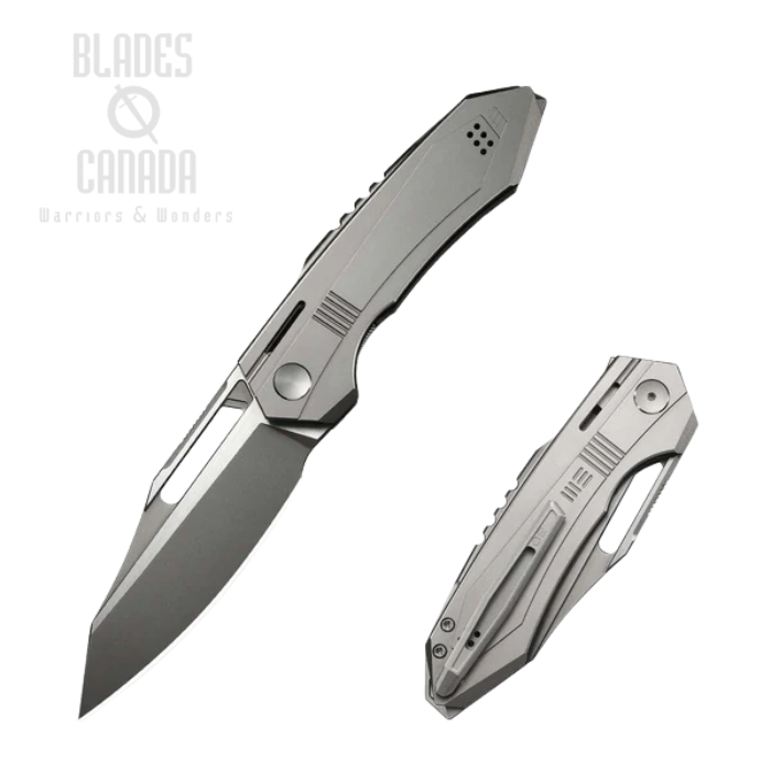(image for) (PRE-PURCHASE) WE Knife Bogey Flipper Folding Knife, Limited Edition, M390 Stonewash, Titanium Gray, WE23088-2