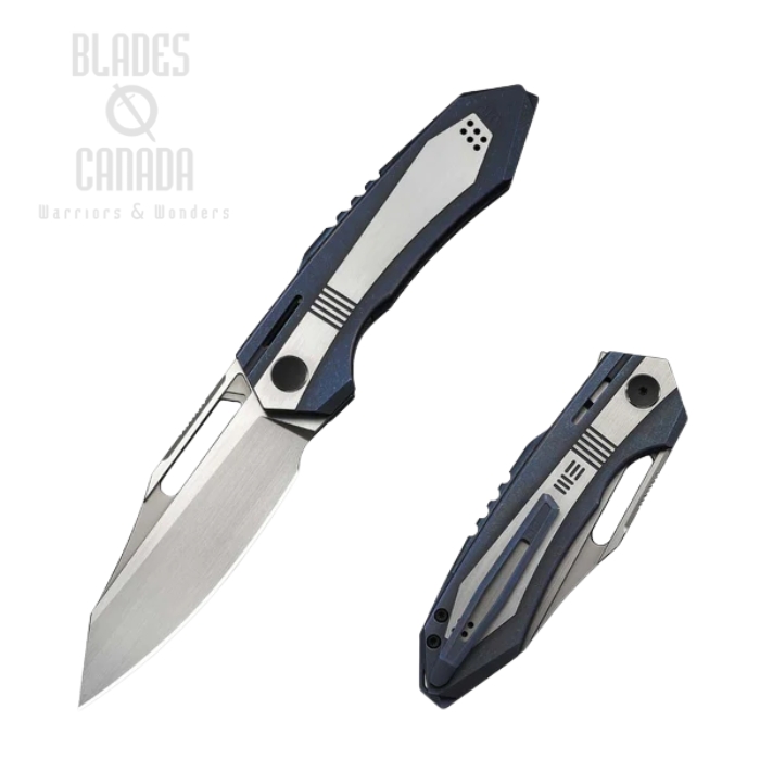 (image for) (PRE-PURCHASE) WE Knife Bogey Flipper Folding Knife, Limited Edition, M390 Satin, Titanium Blue/Satin, WE23088-3