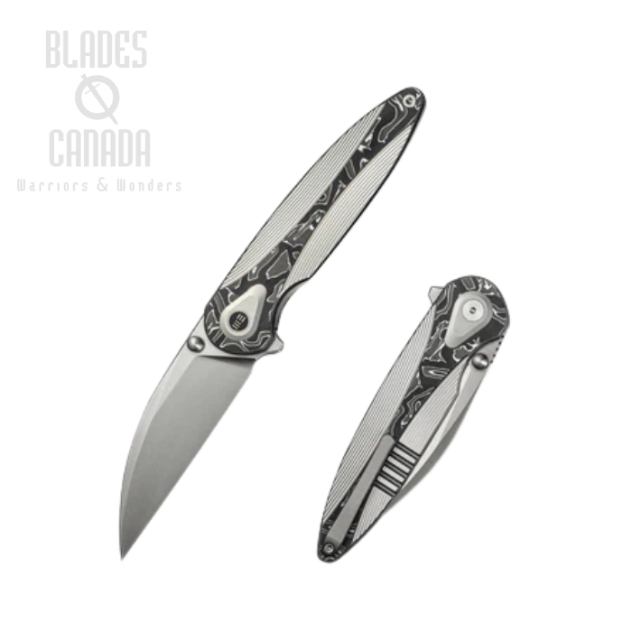 WE Knife Zenthra Flipper Framelock Knife, M390 Satin, Titanium, WE24021C-4