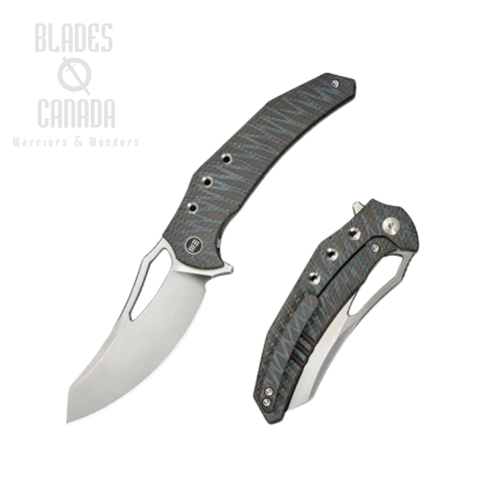 WE Knife Epaulette Flipper Framelock Knife, M390 Satin, Titanuim, WE24024-2