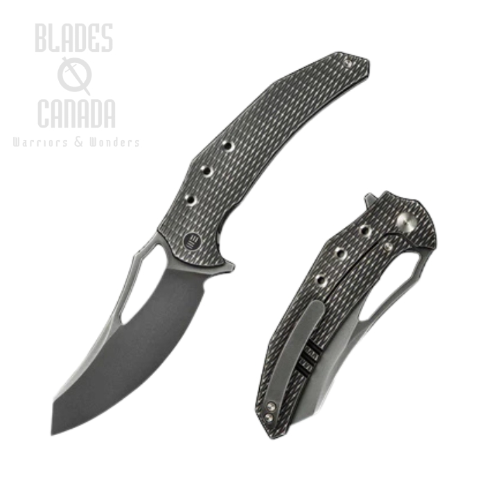 WE Knife Epaulette Flipper Framelock Knife, M390 Gray, Titanium Gray, WE24024-4
