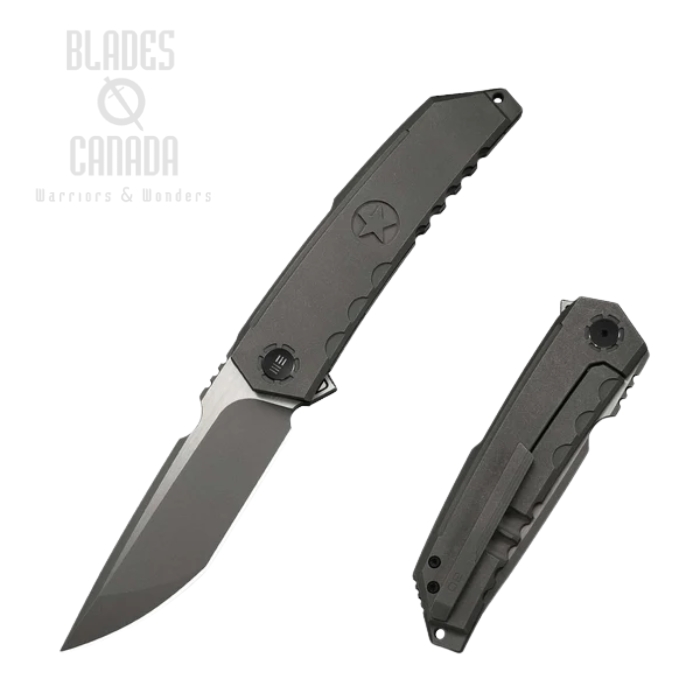 (image for) (PRE-PURCHASE) WE Knife Capstan Flipper Frame Lock Knife, Limited Edition, M390 Two-Tone, Titanium Gray, WE24047-2