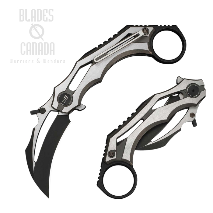 We Knife Cryonix Flipper Folding Knife, M390 Two-Tone, Titanium Bronze/Satin, WE24070-3