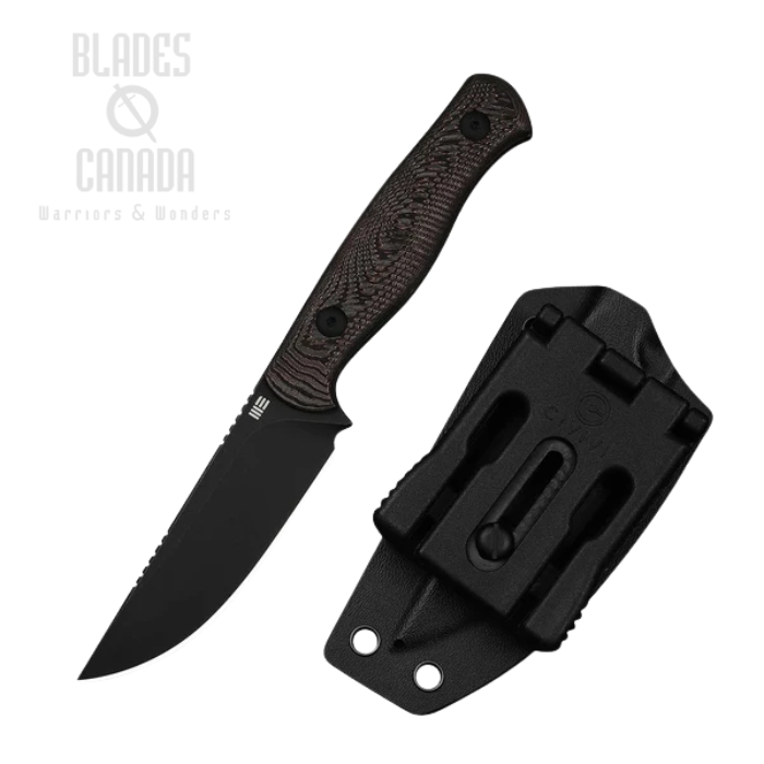 (PRE-PURCHASE) WE Knife Notchline Hunting Fixed Blade Knife, S35VN Black SW, Carbon Fiber Copper, Kydex Sheath, WE25047-2 (image for) (PRE-PURCHASE) WE Knife Notchline Hunting Fixed Blade Knife, S35VN Black SW, Carbon Fiber Copper, Kydex Sheath, WE25047-2
