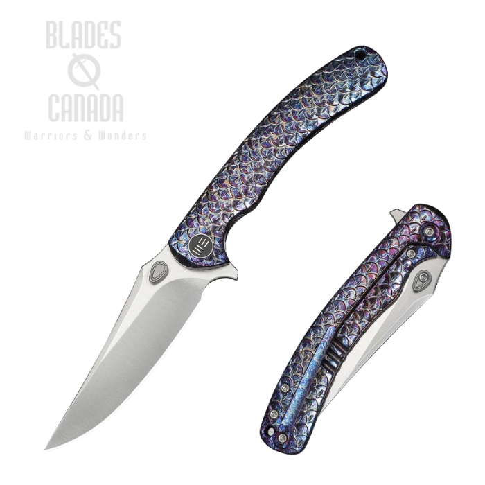 (image for) WE Knife Dracarys Flipper Framelock Knife, Limited Edition, M390 Satin, Titanium Flamed, WE25061B-3
