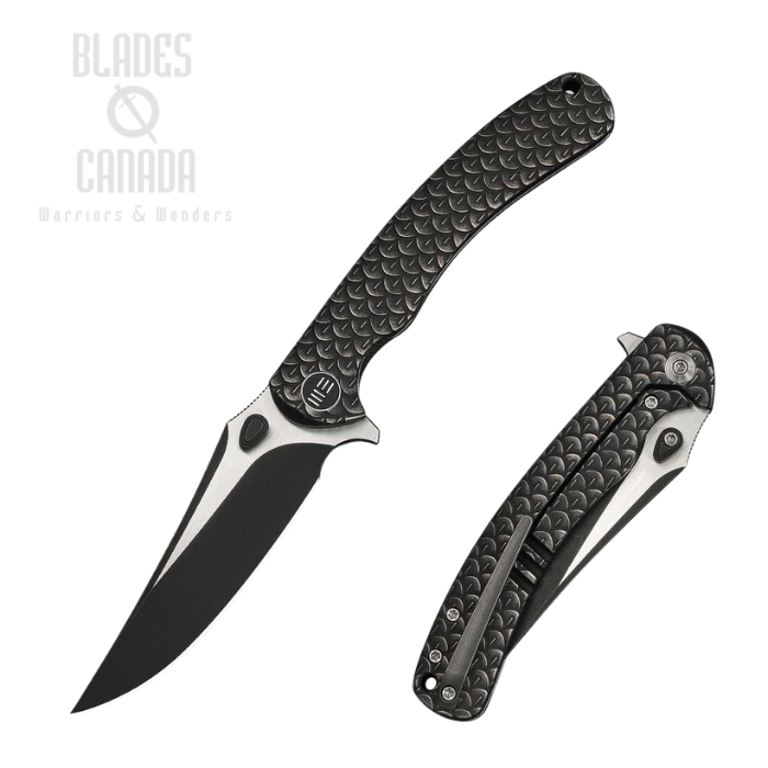 (image for) WE Knife Dracarys Flipper Framelock Knife, Limited Edition, M390 Two-Tone, Titanium Black, WE25061B-5