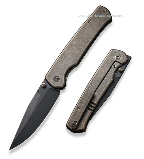 WE Knife Evoke Flipper Framelock Knife, CPM 20CV Black SW, Titanium Bronze, WE21046-2