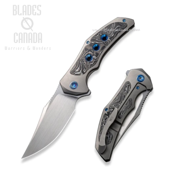WE Knife Magnetron Flipper Framelock Knife, CPM 20CV, Tianium/Carbon Fiber, 18058-1 WE Knife Magnetron Flipper Framelock Knife, CPM 20CV, Tianium/Carbon Fiber, 18058-1