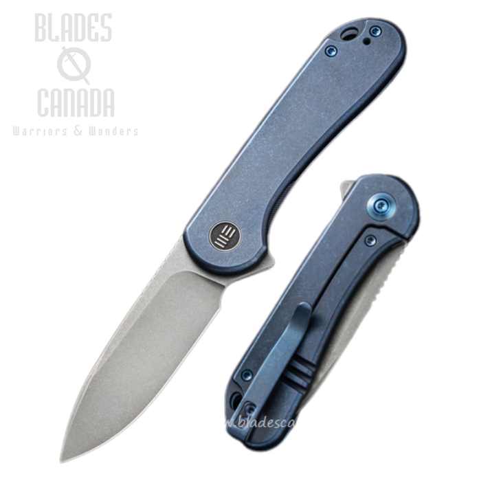 WE Knife Elementum Flipper Framelock Knife, CPM 20CV, Titanium Blue, 18062X-2 WE Knife Elementum Flipper Framelock Knife, CPM 20CV, Titanium Blue, 18062X-2