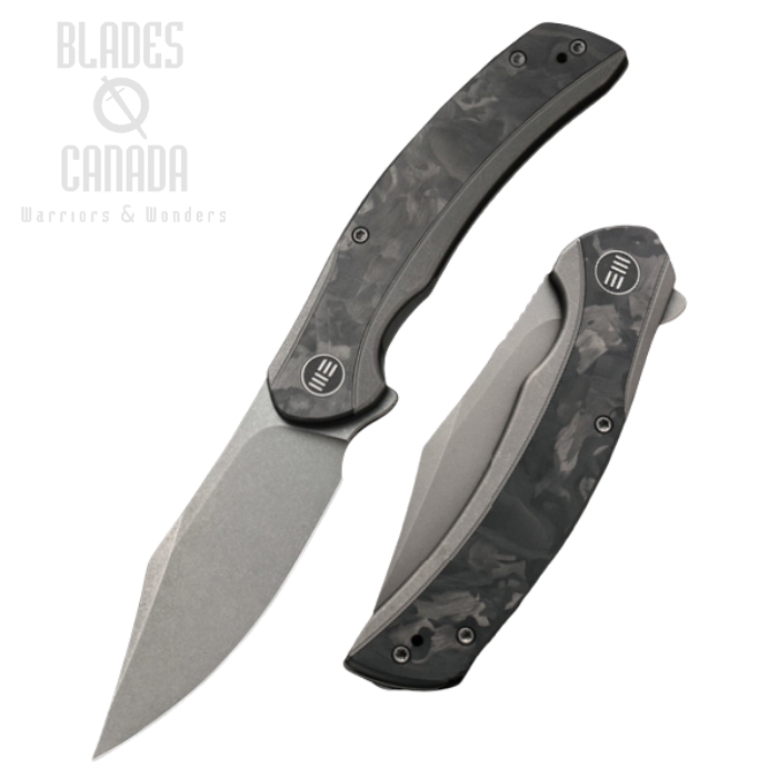 WE Knife Snick Flipper Framelock Knife, CPM 20CV, Titanium/Carbon Fiber, WE19022F-2