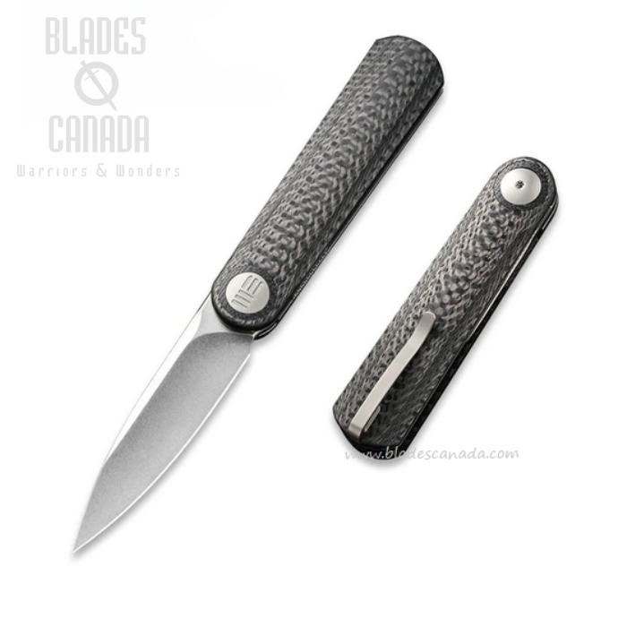 WE Knife Eidolon Flipper Folding Knife, CPM 20CV, Carbon Fiber, WE19074A-C
