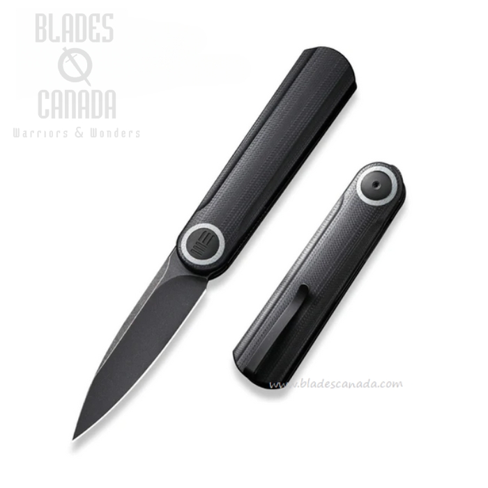 WE Knife Eidolon Flipper Folding Knife, CPM 20CV Drop Point, G10 Black, WE19074A-D