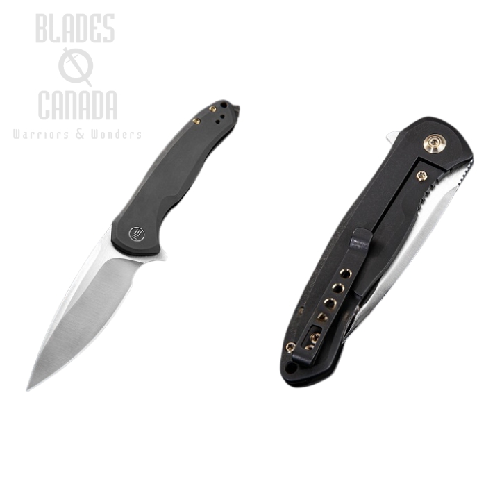 WE Knife Kitefin Flipper Framelock Knife, S35VN, Titanium Black, WE2001G WE Knife Kitefin Flipper Framelock Knife, S35VN, Titanium Black, WE2001G