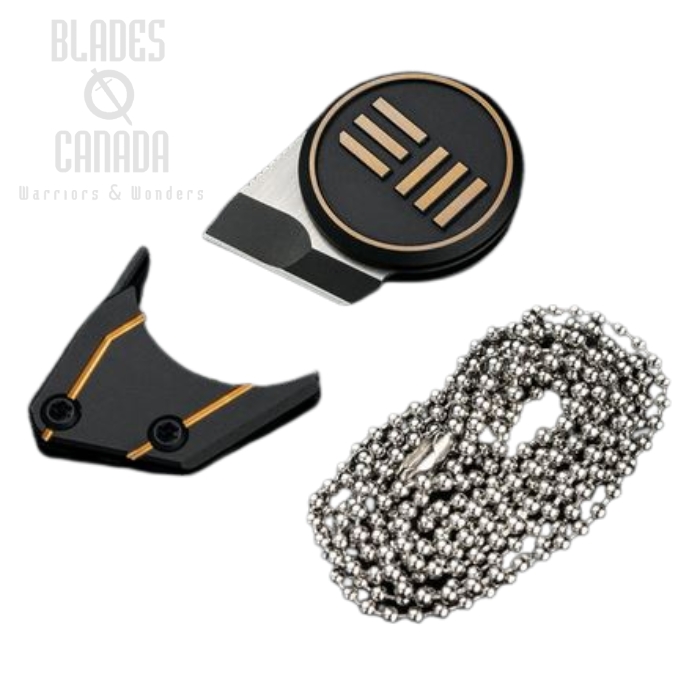 WE Knife Quark Super Compact Fixed Blade Knife, Bohler M390, Titanium, 20021-1