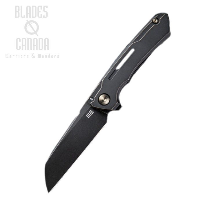 WE Knife Mini Buster Framelock Folding Knife, CPM 20CV, Titanium Antique Bronze, 2003B