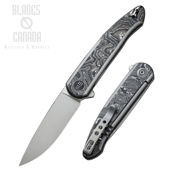 WE Knife Smooth Sentinel Flipper Framelock Knife, CPM 20CV, Titanium/Carbon Fiber, WE20043-5 WE Knife Smooth Sentinel Flipper Framelock Knife, CPM 20CV, Titanium/Carbon Fiber, WE20043-5