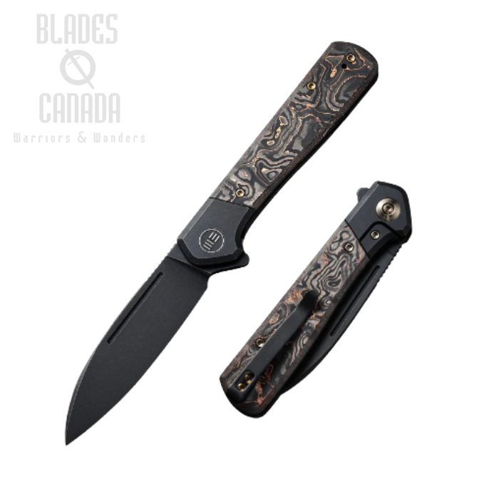 WE Knife Soothsayer Flipper Framelock Knife, CPM 20CV, Carbon Fiber/Ti, 20050-2