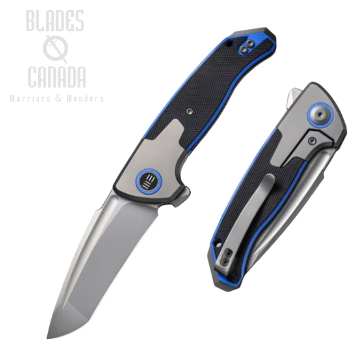 WE Knife Press Check Flipper Framelock Knife, CPM 20CV, Titanium/G10, 20078A-2