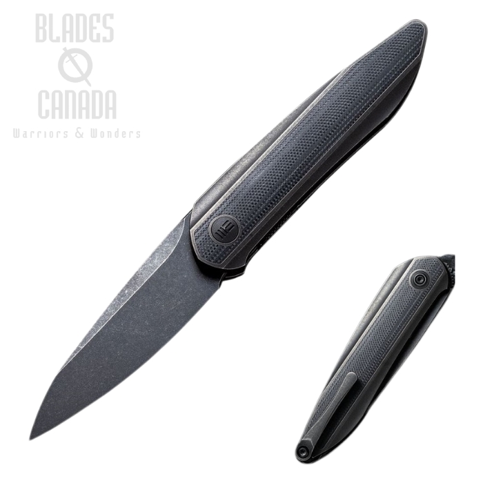 WE Knife Black Void Opus Folding Knife, 20CV, G10/Titanium, WE2010D