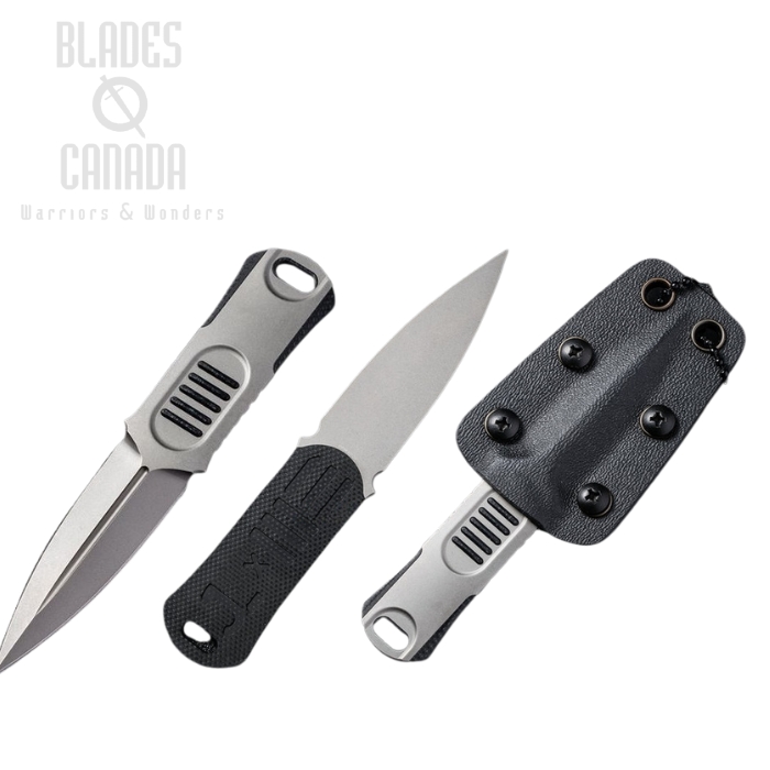 WE Knife OSS Dagger Fixed Blade Knife, 20CV, Stainless/G10 Black, 2017D