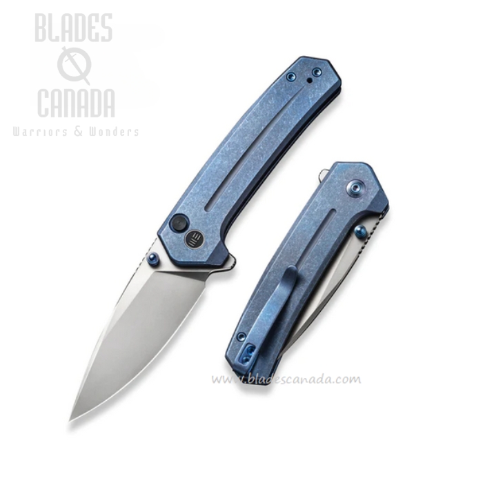 WE Knife Culex Flipper Folding Knife, CPM 20CV, Titanium Blue, WE21026B-4